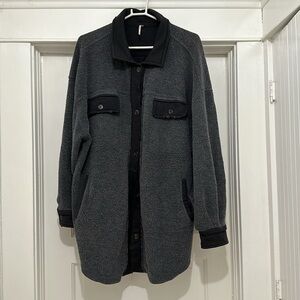 Free People Rugby Button Down Jacket